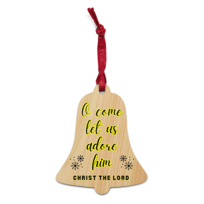 christmas ornament christian gift ideas holiday season carols hymn inspired o come let us adore him christ the lord oh come all ye faithful