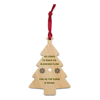 christmas ornament christian gift ideas holiday season carols hymn inspired joy to the world no more let sins and sorrows grow